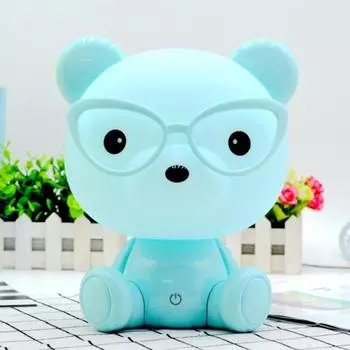Светодиодный ночник с мультяшным медведем для детской спальни, сенсорный USB-настольный светильник, детский подарок, декор