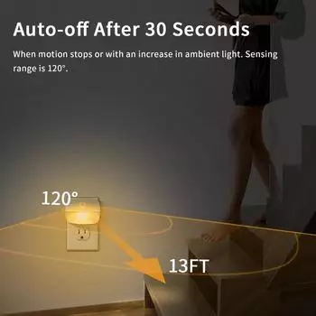 Светодиодный ночник с розеткой EU US и датчиком движения AC 85-265V PIR, индукционная лампа для человека, 3 цвета, вилка на стену для спальни, прихожей