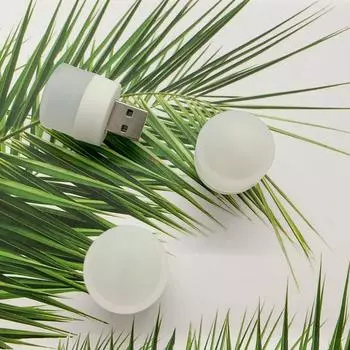 Светодиодный ночник с USB прикроватной тумбочкой для детской спальни, мобильной настольной лампой с питанием (Тепло) ?