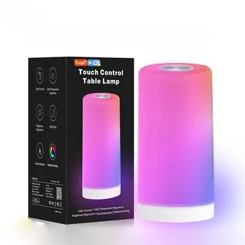 Светодиодный ночник с Wi-Fi, RGB сенсорные настольные лампы с регулируемой яркостью для прикроватных тумбочек, настольные лампы 5 В, перезаряжаемая через USB атмосферная ночная лампа