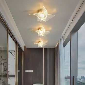 Светодиодный потолочный светильник Butterfly Aisle Nordic Simple Home Decoration Living Room Bedroom Balcony Cloakroom Ceiling Art Lights luminum 3 lights