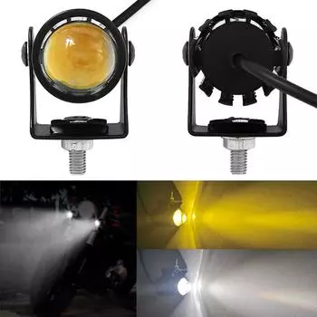 Светодиодный проектор для мотоцикла, вождение для кафе Racer Light, аксессуары для мотоциклов, двухцветный скутер, вспомогательный прожектор, линза для квадроцикла, универсальный