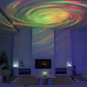 Светодиодный проектор Starry Sky Galaxy, лампа с дистанционным управлением, зарядка через USB, DMX, звуковой активный ночник, 7 режимов для декора комнаты и вечеринки