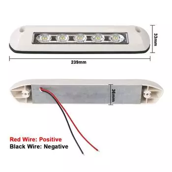 Светодиодный тент крыльцо светильник RV Van Trailer наружный светильник 12V/24V Caravan внутренние настенные светильники водонепроницаемый чёрный