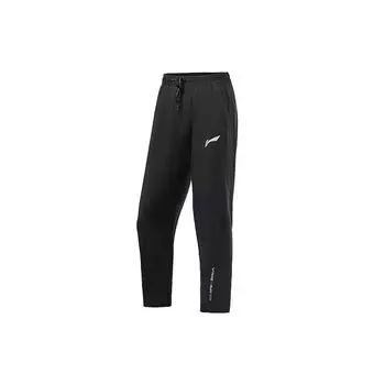 Светоотражающие прямые тканые спортивные брюки Li Ning женские брюки черные AYKR342-1 XXXL