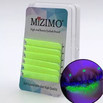Светящиеся привитые накладные ресницы,MIZIMO, 0,07мм, C/D, макияж глаз 0.07mm--C--8mm