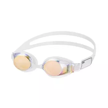 swimming goggles COR Clear x Flash Orange Mirror For children 6 to 12 years old Mirror lens [Swans] Japanese-made SJ-24M