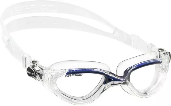 Swimming Goggles Unisex For Open Water UV Treatment Blue DE202322 [Cressy] [FLASH] Protection/Scratch Prevention/Shatterproof Clear/Clear & [Genuine
