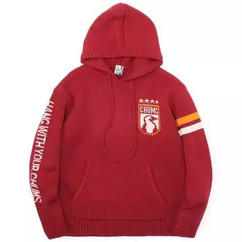 Свитер College Knit Hoodie бордовый [Chums] мужской