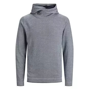 Свитер с капюшоном Lincoln 100% хлопок серый Мужское JACK & JONES S темно-синий