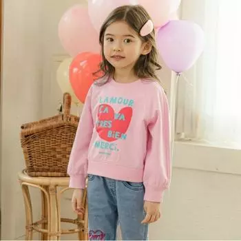 Свитшот Olivean Lamor Heart Print Pink Pink/110