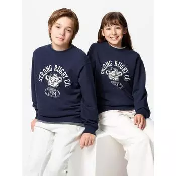 Свитшот Uniqlo Kids Ultra Stretch с рисунком 69 NAVY/KIDS 100