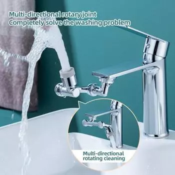 Поворотный кран-насадка из АБС-материала, вращающаяся рукоятка, удлинитель для смесителя для ванной комнаты, брызгозащищенная насадка для кухни и ванной комнаты