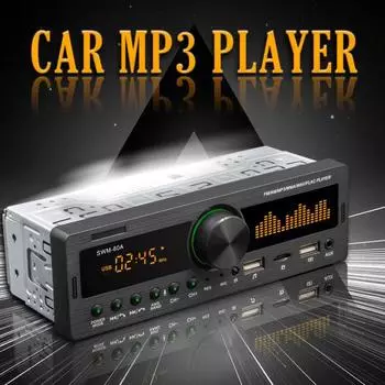 Swm-80A Handsfree Dual Usb Автомобильный Mp3-плеер Мощный FM-радио Bluetooth-совместимый Aux Tf Card U Disk