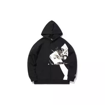 Свободная мужская толстовка с капюшоном Li-Ning X Disney, стандартный черный AWDQ595-1 L