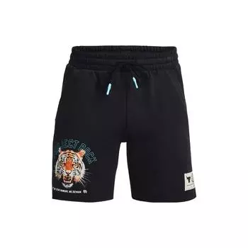 Свободные флисовые шорты Under Armour Tiger Print Мужские плавки черные 1377808-001 S