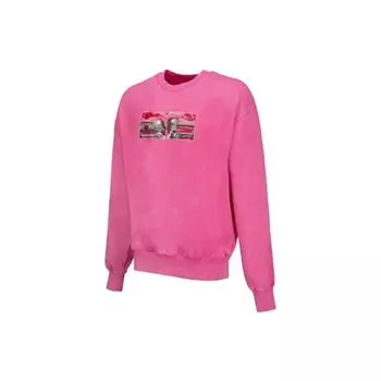 Свободный пуловер с принтом Li Ning, толстовка унисекс, розовый AWDT233-4 L