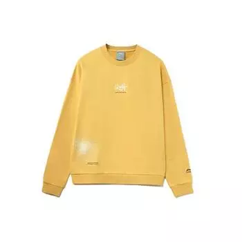 Свободный свитер с круглым вырезом Li Ning Ink Splash Print, унисекс, светло-охровый AWDR447-2 L