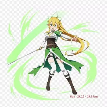 Sword Art Online Leafa, прозрачные Leafa Kirito, железные нашивки для одежды, наклейки с аппликацией на одежду, термочувствительная нашивка на заказ