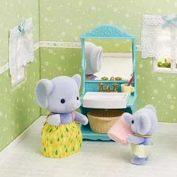 [Sylvanian]5380-Набор для ванной комнаты для девочек-слонов