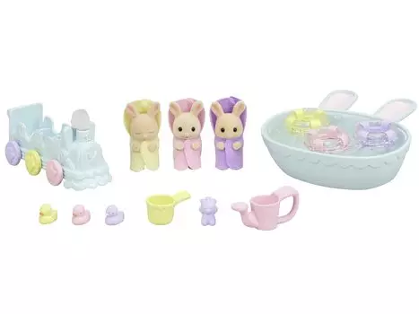 Sylvanian Families Set Rabbit Favorite Bath ST Mark Certification Игрушка для кукольного домика Sylvanian Families EPOCH Doll/Furniture [Молоко