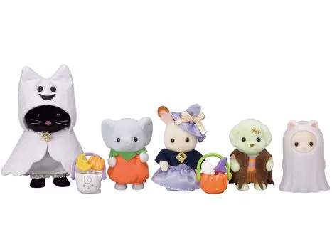 Sylvanian Families Сезонный ночной парад ST Mark Сертификация для детей от 3 лет и старше Игрушечный кукольный домик Sylvanian Families EPOCH [Набор на Хэллоуин] SE-207