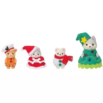 sylvanian families сезонный [ счастливые рождественские друзья ] Se-208 ST mark сертификация 3 года и старше игрушки кукольный дом Sylvanian Families эпоха