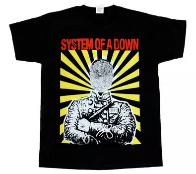 System Of A Down Faceless Soad Shorts Черная футболка унисекс с длинным рукавом S