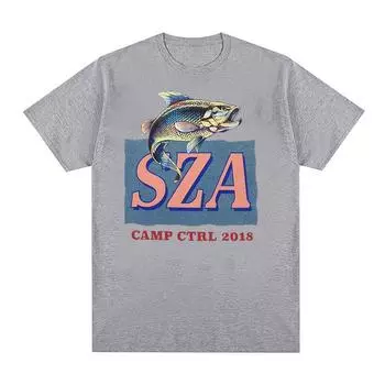 Sza Camp Ctr Идеальный подарок Классические футболки унисекс Унисекс Летние повседневные забавные мемы Футболка Винтажная готическая хип-хоп футболка Уличная одежда L