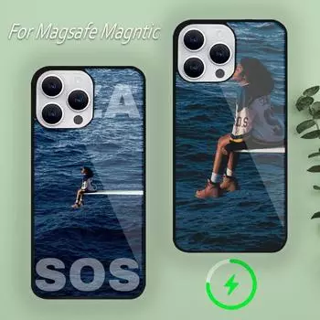 Sza Singer SOS Phone Case For iPhone 15 14 13 12 11 Plus Pro Max Magsafe Magnetic Wireless Charging iPhone12promax