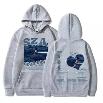 SZA SOS Good Days Печатные толстовки с капюшоном Женская унисекс толстовка с капюшоном L бежевый