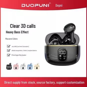 T02 Macaron True Wireless бинауральная стерео Bluetooth-гарнитура с зарядным чехлом синий