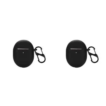 T0# Silicone Case Shockproof Charging Box Protective Cover for Redmi Buds 4(Blac