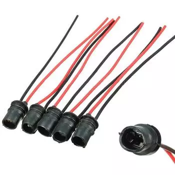 T10 Round Sockets Soft Rubber Car Auto Light Bulb Lamp Holder Connector