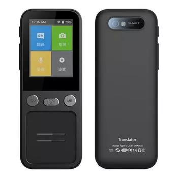 T16 AI Voice Real Time Translator Machine 138 Multi-Online Languages Voice-Recording 3.1-дюймовый большой экран Портативный офлайн переводчик чёрный