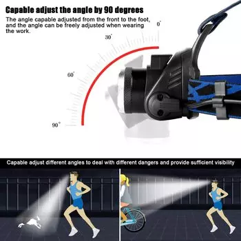 T6 Headlamp High Powerful Flashlight Lantern Use 2 18650 Battery Headlamp Led Camping Ultra Fishing Rechargable Torch Lamp LED