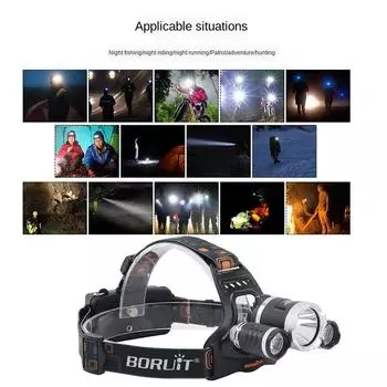 T6 Super Bright Headlamp USB Rechargeable Zoomable LED Headlamp Torch Outdoor Portable Fishing Camping Flashlight Lantern