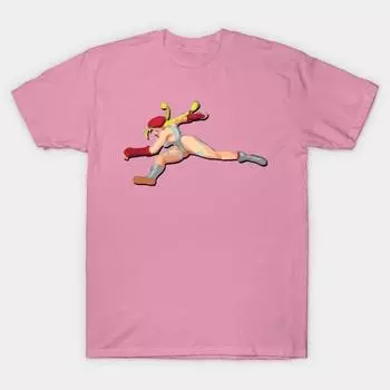 T Рубашка женщин Cammy Jump Kick Большой Harajuku Печать Кавайи футболка Летний короткий рукав женский футболка Top Tee S
