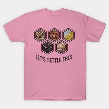 T Рубашка женщин Lets Settlers Of Catan Game Gamer Nerd Harajuku Печать Кавайи футболка Летний короткий рукав женский футболка Top Tee S