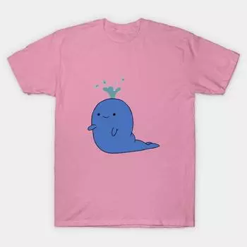 T Рубашка женщин Squirty Whale Harajuku Печать Кавайи футболка Летний короткий рукав женский футболка Top Tee S