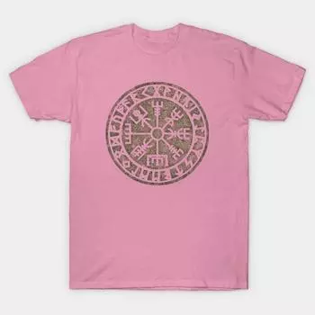 T Рубашка женщин Винтаж Vegvisir Футарк Руны Исландская магия S Harajuku Печать Кавайи футболка Летний короткий рукав женский футболка Top Tee S