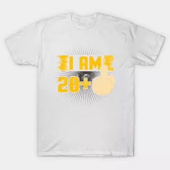 T Shirt Women I Am 20 Plus One Middle Finger Funny 21St Birthday Harajuku Print Kawaii Tshirt Summer Short Sleeve Female T-Shirt Top Tee S розовый