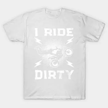 T Shirt Women I Like It Dirty Motocross 3 Harajuku Print Kawaii Tshirt Summer Short Sleeve Female T-Shirt Top Tee S розовый