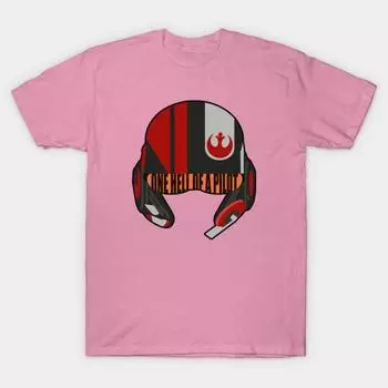 T Shirt Women One Hell Of A Pilot Harajuku Print Kawaii Tshirt Summer Short Sleeve Female T-Shirt Top Tee S розовый