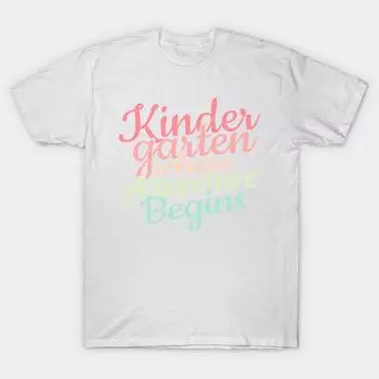 T Shirt Women Where The Adventure Begins Kindergarten Teacher Gi Harajuku Print Kawaii Tshirt Summer Short Sleeve Female T-Shirt Top Tee S розовый