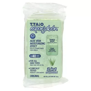 T. Taio, Мыло-губка Алоэ Вера, оригинальное, 120г (4,2 унции)