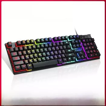 T-WOLF Thunder T20 Luminous USB игровая клавиатура - арабская, испанская, русская раскладка
