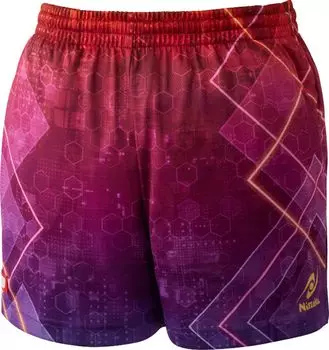 Table Tennis Game Pants Bright Neon Shorts Table Tennis Officially Approved NW2521 Purple O [Nittaku] J.T.T.A (Japan Association) фиолетовый