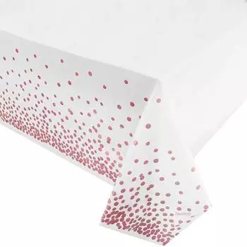 Tablecloths Rose Gold Dot-shape Disposable Party Waterproof Table ClothWedding Decor Adult Birthday Parties Decoration 2025 розовый