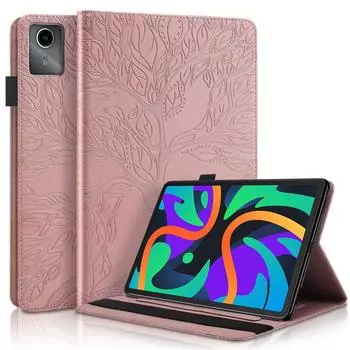 Чехол для планшета Funda для Lenovo Tab M11 Case TB330FU 2024 Tree Embossed Stand Back Shell для Lenovo Xiaoxin Pad 2024 Case Cover for Lenovo Tab M11 чёрный